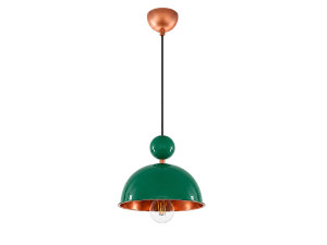Lámpara colgante de metal «Bubble» - 21 x 21 cm - Verde claro