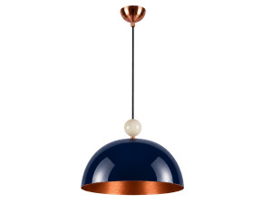 Lámpara colgante de metal «Bubble» - 40 x 40 cm - Azul marino