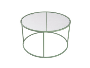 Mesa de centro de madera «Mint-Trs-80-Nrd-Srk» - 80 x 43 x 80 cm - Color menta