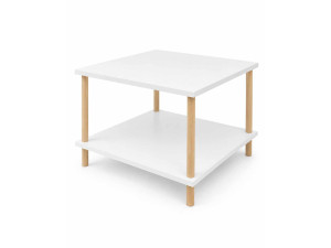 Mesa de centro de madera «Peka-0049» - 60 x 42,5 x 60 cm - Blanca