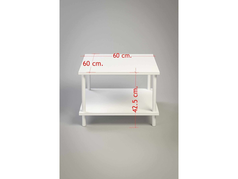 Mesa de centro de madera «Peka-0049» - 60 x 42,5 x 60 cm - Roble Saphir