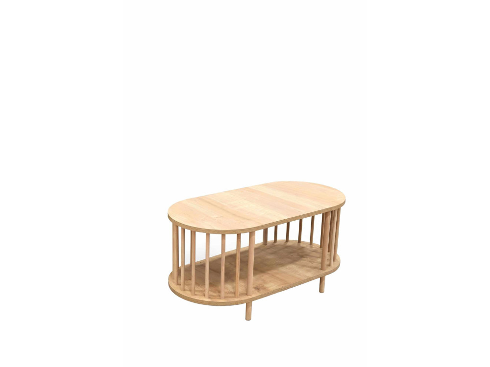 Mesa de centro de madera «Peka-0111» - 90 x 43 x 45 cm - Roble Saphir