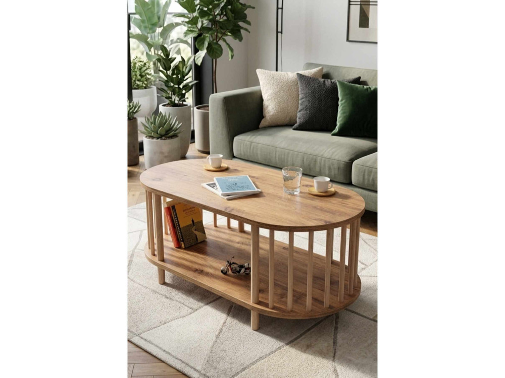 Mesa de centro de madera «Peka-0111» - 90 x 43 x 45 cm - Pino
