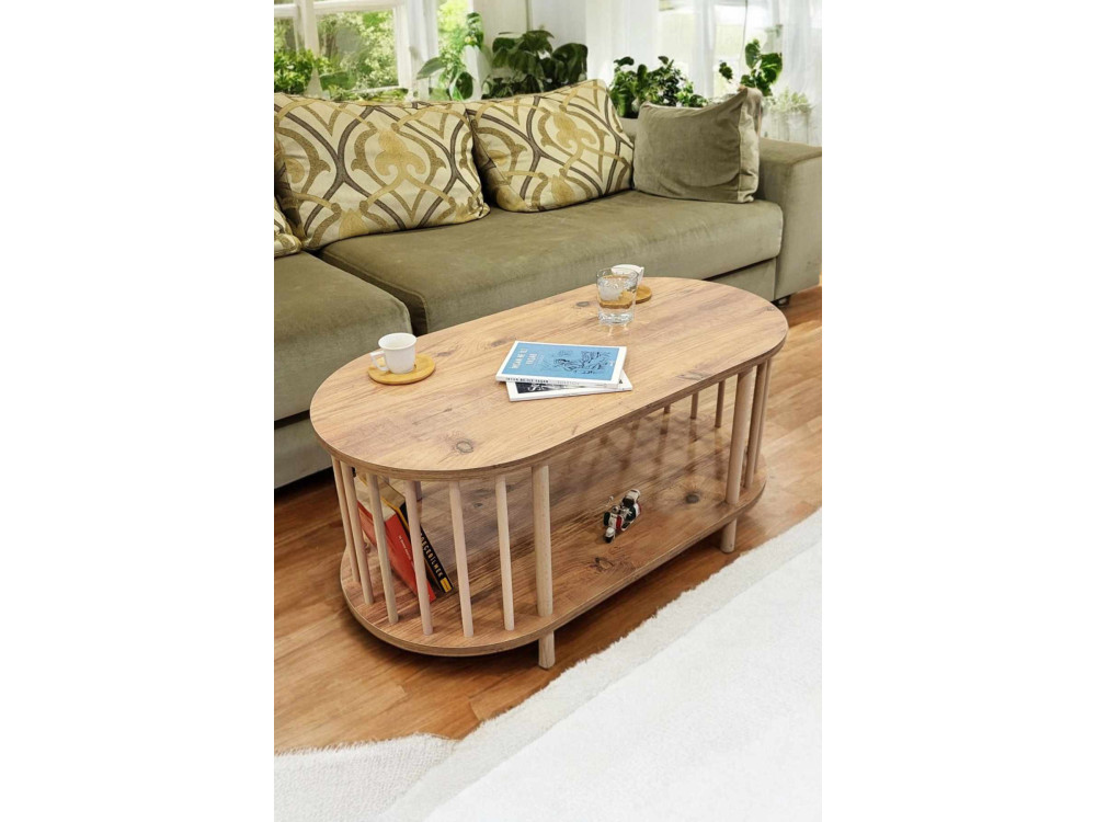 Mesa de centro de madera «Peka-0111» - 90 x 43 x 45 cm - Pino