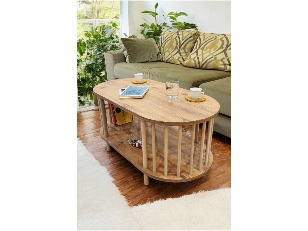 Mesa de centro de madera «Peka-0111» - 90 x 43 x 45 cm - Pino