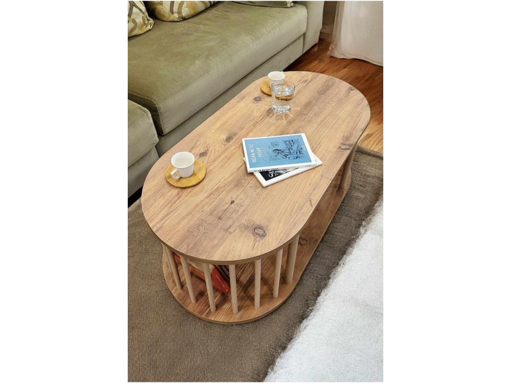 Mesa de centro de madera «Peka-0111» - 90 x 43 x 45 cm - Pino
