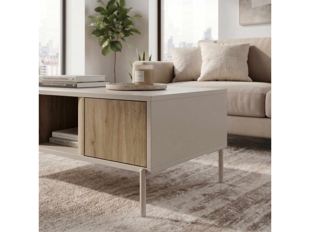 Mesa de centro de madera «VENTRO» - 100 x 42 x 60 cm - Gres
