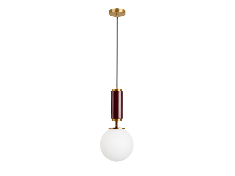 Lámpara colgante de metal «Moira» - 15 x 15 x 120 cm - Rojo