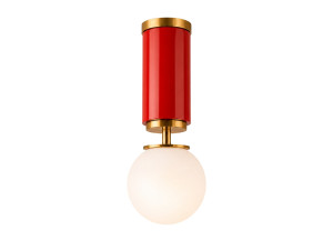Lámpara de techo de metal «Moira» - 15 x 15 x 38 cm - Rojo
