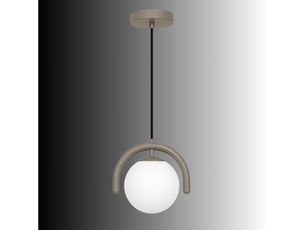 Lámpara colgante de metal «GEDIK-20441» - 20 x 20 cm - Gris