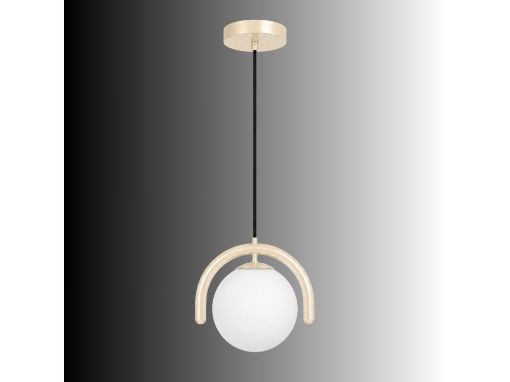 Lámpara colgante de metal «GEDIK-20441» - 20 x 20 cm - Beige