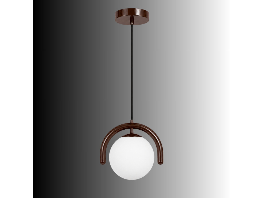 Lámpara colgante de metal «GEDIK-20441» - 20 x 20 cm - Marrón
