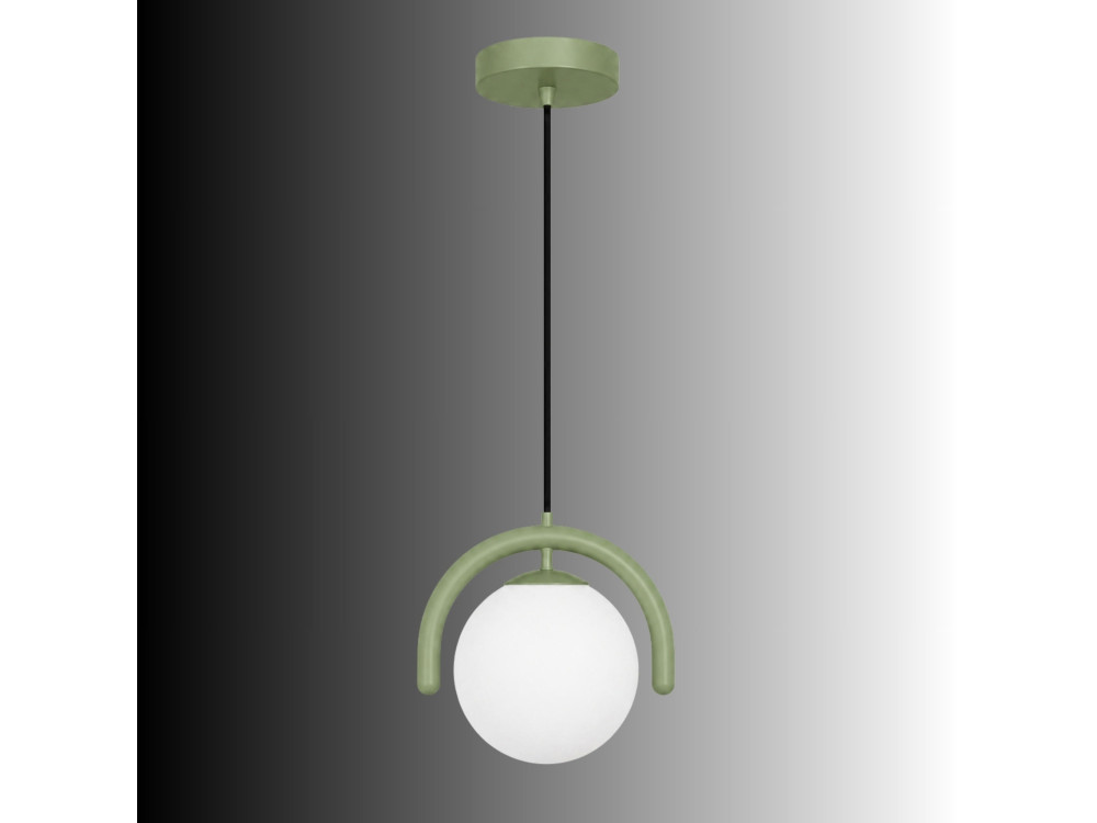 Lámpara colgante de metal «GEDIK-20441» - 20 x 20 cm - Verde menta
