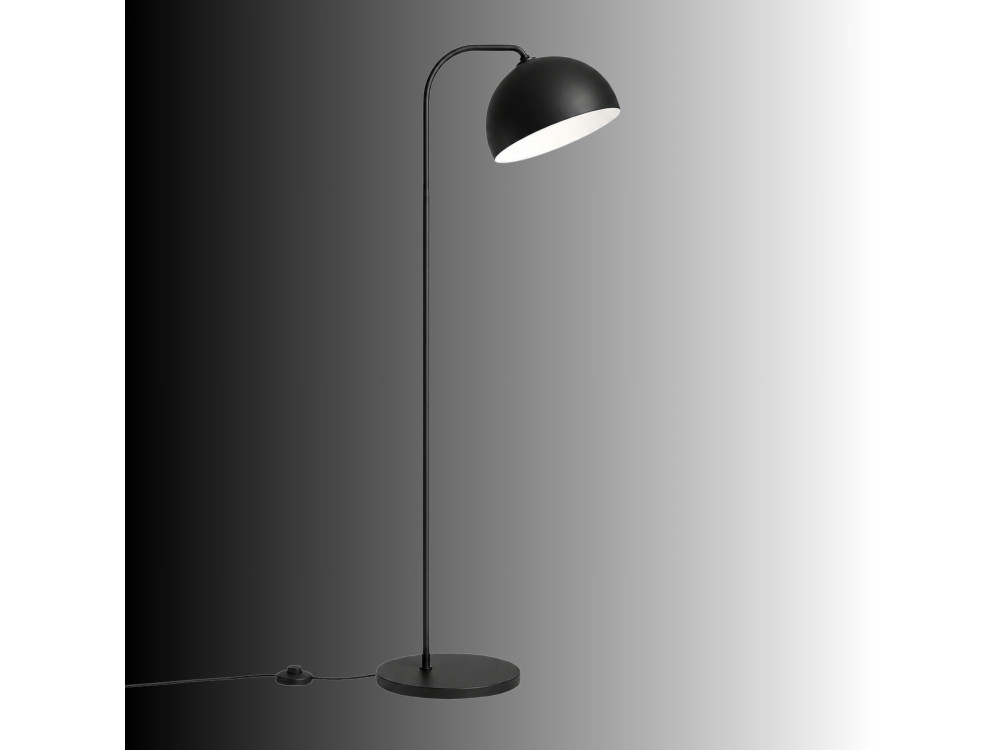 Lámpara de pie de metal «Yaka» - 51 x 51 cm - Negro