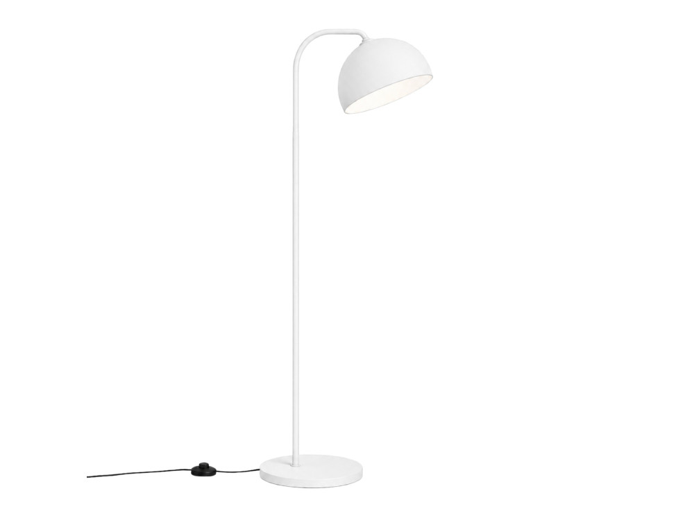 Lámpara de pie de metal «Yaka» - 51 x 51 cm - Blanca