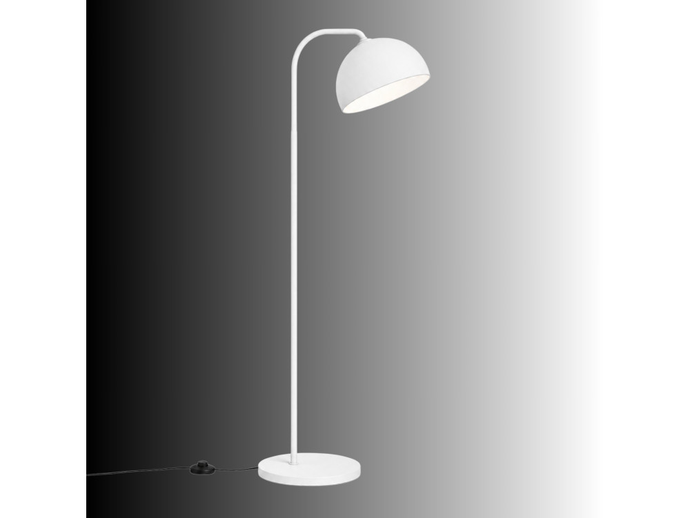 Lámpara de pie de metal «Yaka» - 51 x 51 cm - Blanca