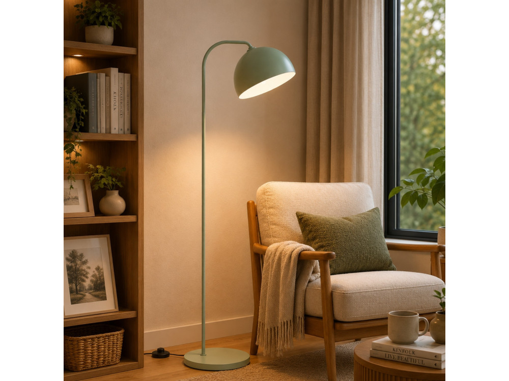 Lámpara de pie de metal «Yaka» - 51 x 51 cm - Verde menta
