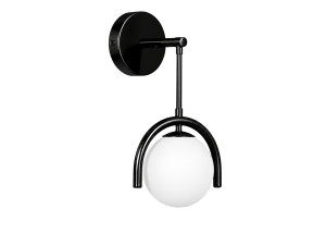 Aplique de pared de metal «GEDIK-20445» - 20 x 20 cm - Negro