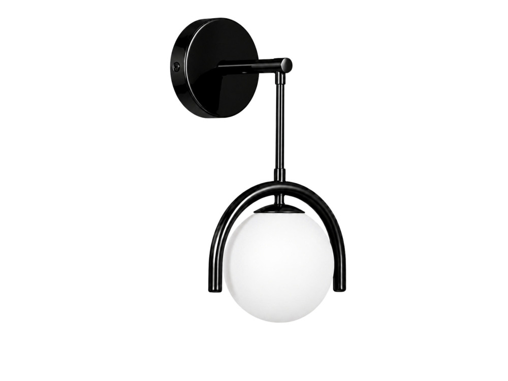Aplique de pared de metal «GEDIK-20445» - 20 x 20 cm - Negro