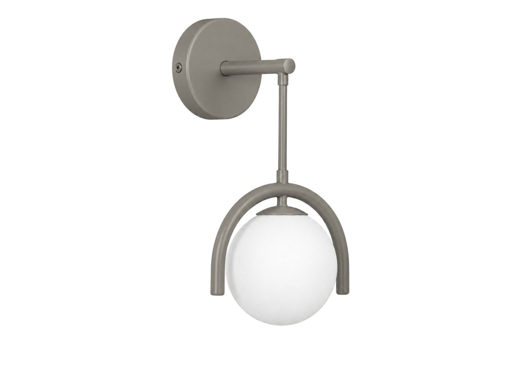 Aplique de pared de metal «GEDIK-20445» - 20 x 20 cm - Gris