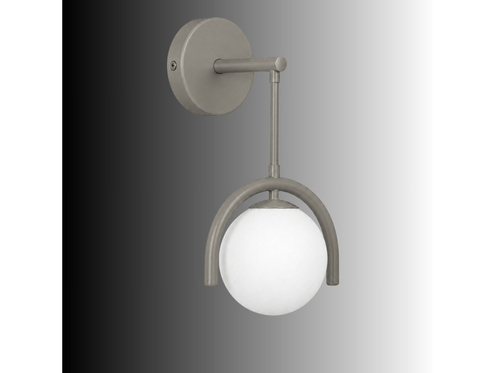 Aplique de pared de metal «GEDIK-20445» - 20 x 20 cm - Gris