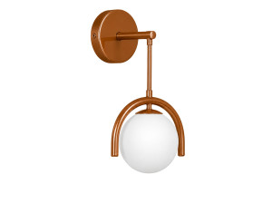Aplique de pared de metal «GEDIK-20445» - 20 x 20 cm - Marrón / Naranja