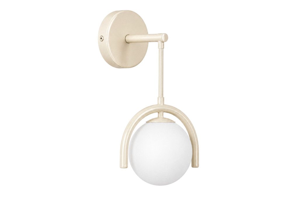 Aplique de pared de metal «GEDIK-20445» - 20 x 20 cm - Beige