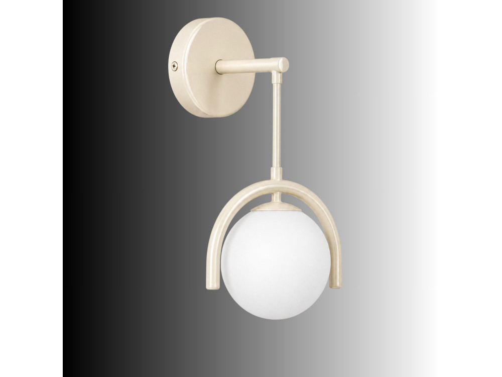 Aplique de pared de metal «GEDIK-20445» - 20 x 20 cm - Beige