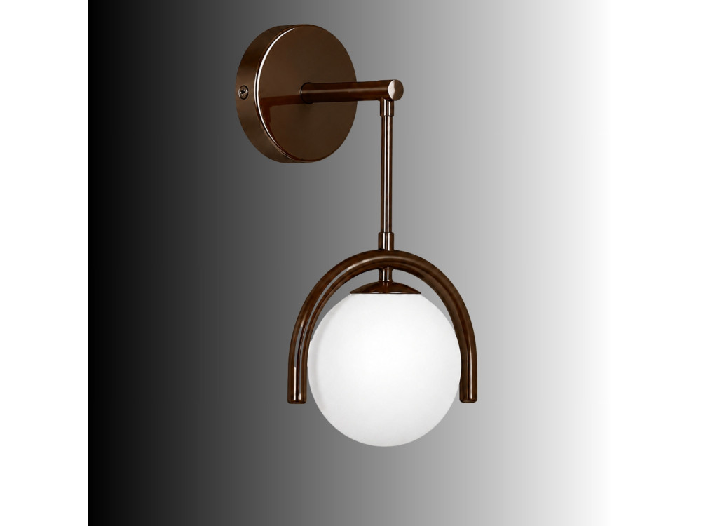 Aplique de pared de metal «GEDIK-20445» - 20 x 20 cm - Marrón