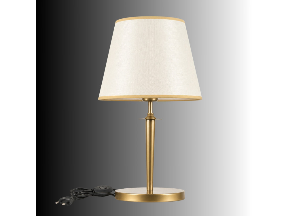 Lámpara de mesa de metal «Milano» - 31 x 31 cm - Beige