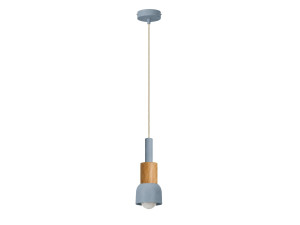 Lámpara colgante de metal «Elwood» - 10 x 25 cm - Azul