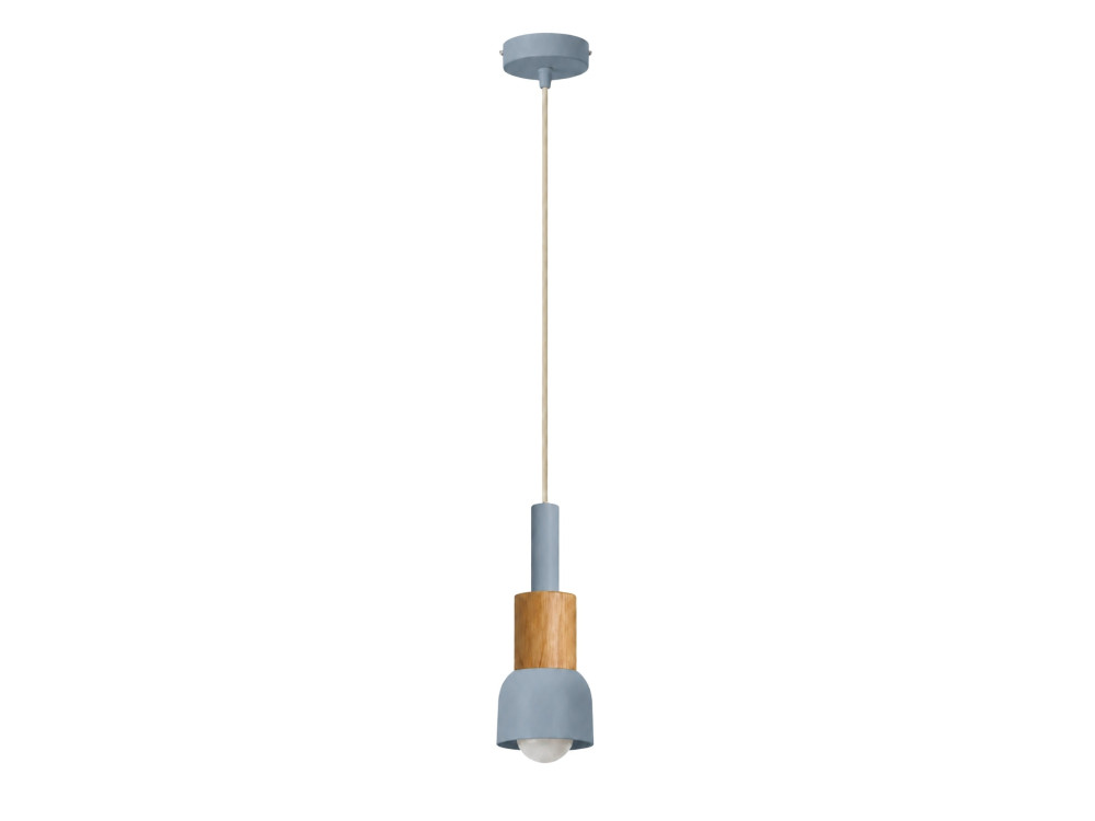 Lámpara colgante de metal «Elwood» - 10 x 25 cm - Azul