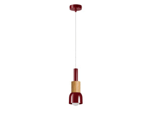 Lámpara colgante de metal «Elwood» - 10 x 25 cm - Roja