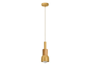 Lámpara colgante de metal «Elwood» - 10 x 25 cm - Amarilla