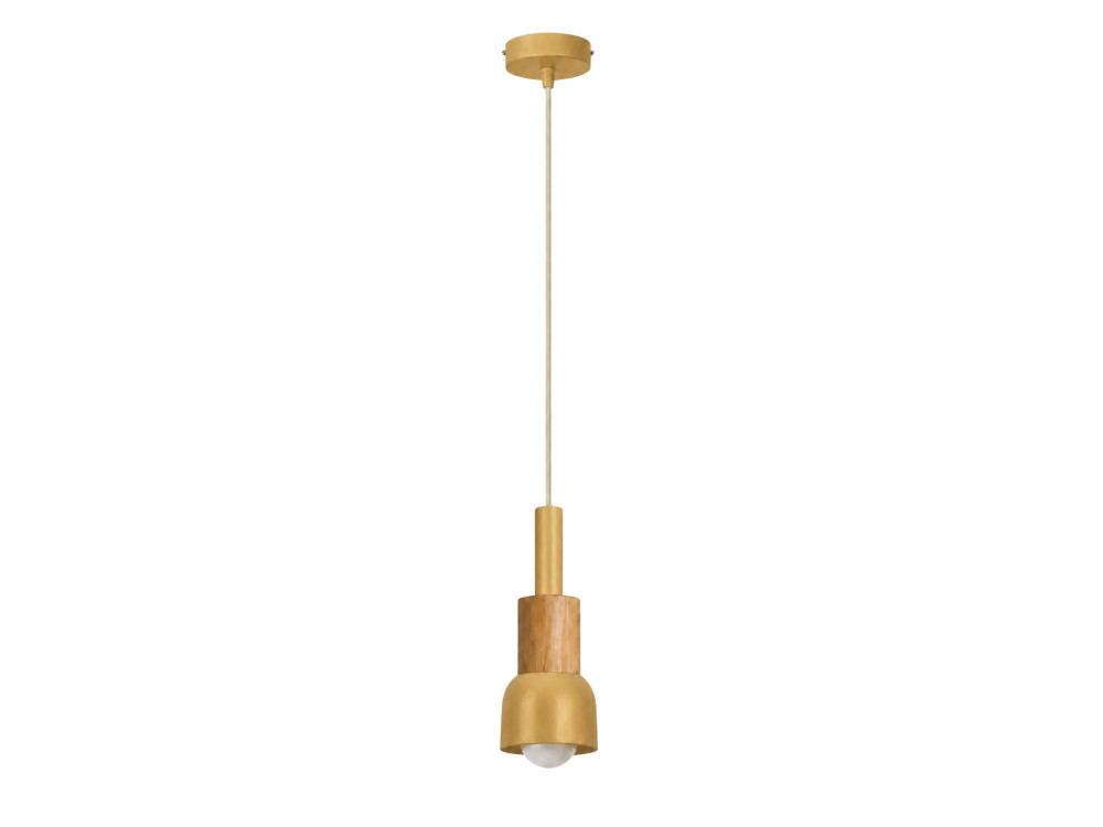 Lámpara colgante de metal «Elwood» - 10 x 25 cm - Amarilla