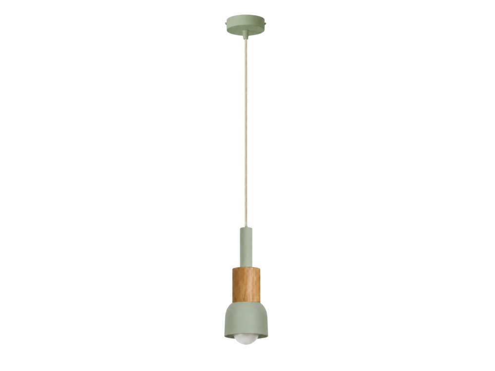Lámpara colgante de metal «Elwood» - 10 x 25 cm - Verde
