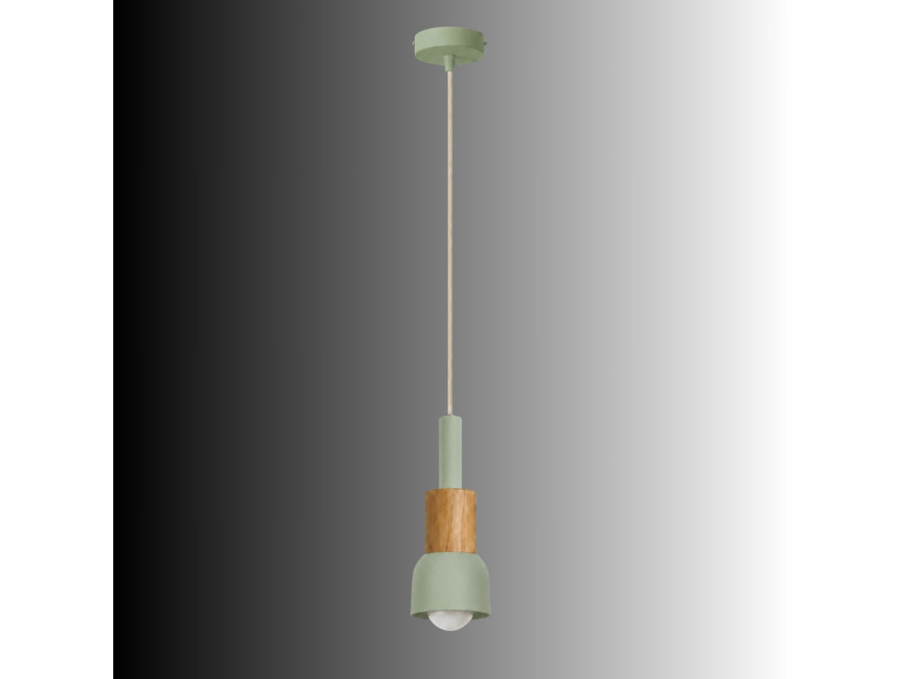 Lámpara colgante de metal «Elwood» - 10 x 25 cm - Verde