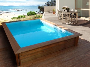 Piscina rectangular de madera "Toledo" - 3.00 x 2.00 x 0.71 m