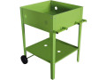 Mesa para macetas "Laurier" - 55 x 55 x 80 cm - Verde - Topo