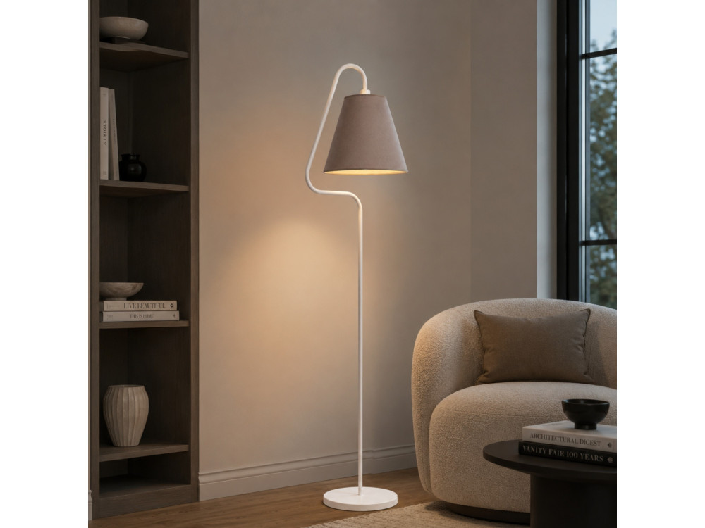 Lámpara de pie de metal «Altur» - 45 x 35 x 162 cm - Blanco