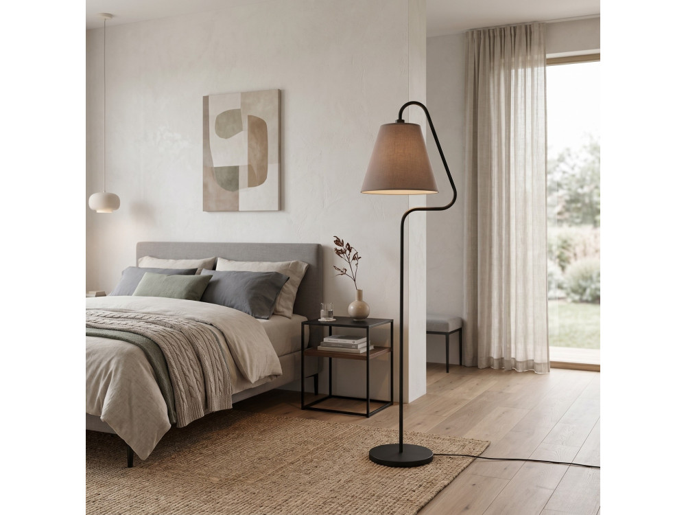 Lámpara de pie de metal «Altur» - 45 x 35 x 162 cm - Negro