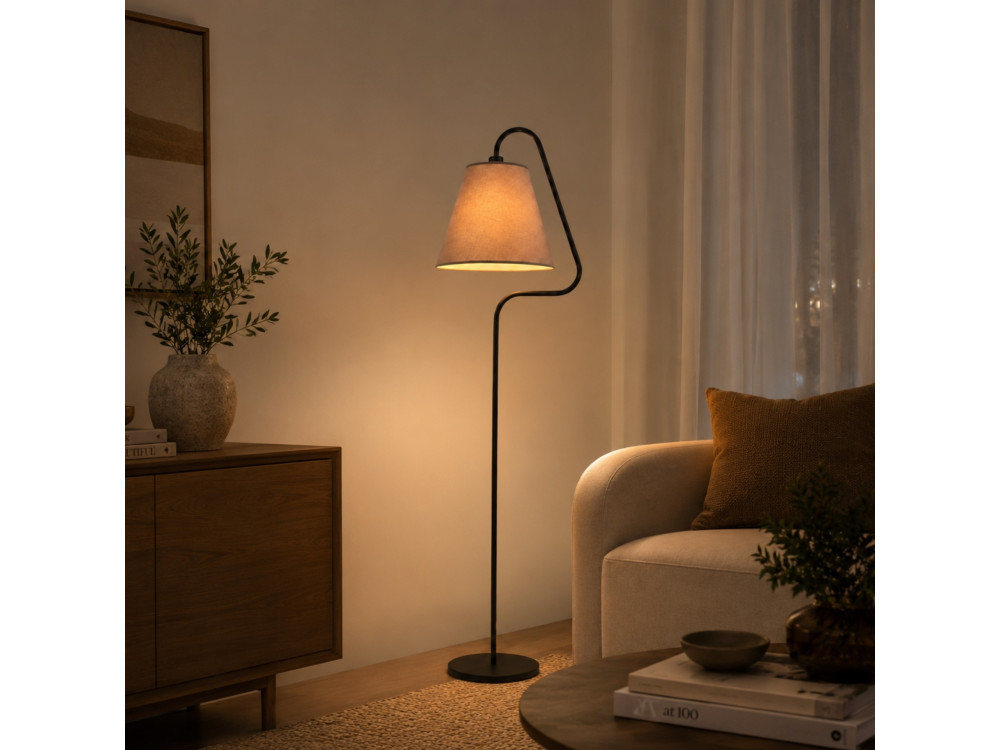 Lámpara de pie de metal «Altur» - 45 x 35 x 162 cm - Negro