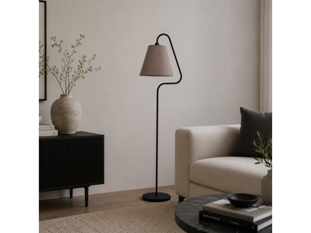 Lámpara de pie de metal «Altur» - 45 x 35 x 162 cm - Negro