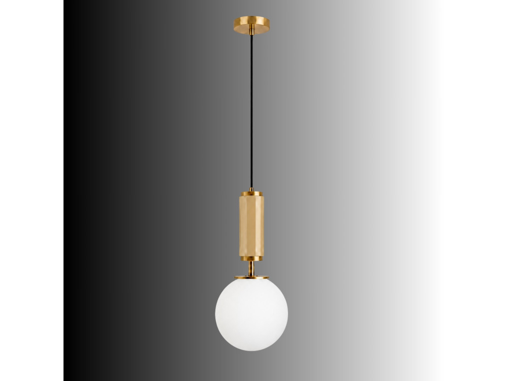 Lámpara colgante de metal «Moira» - 15 x 15 x 120 cm - Amarillo