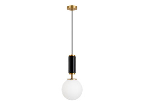 Lámpara colgante de metal «Moira» - 15 x 15 x 120 cm - Negro