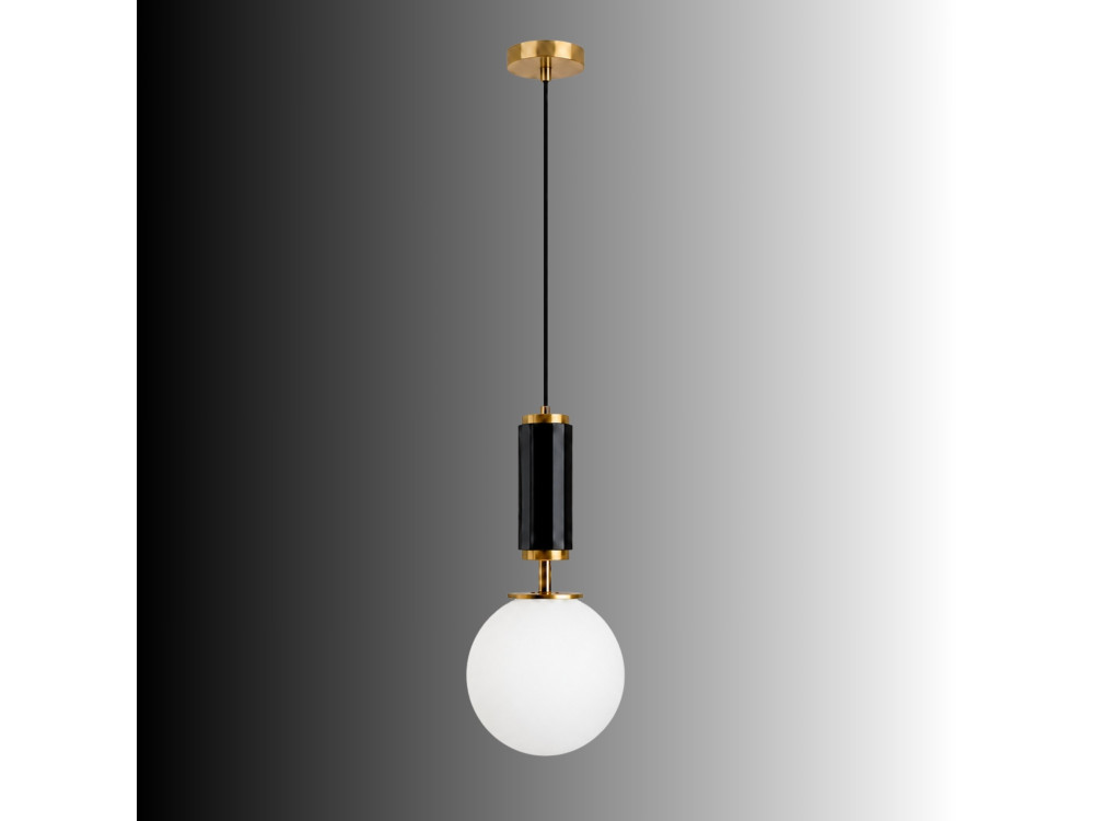 Lámpara colgante de metal «Moira» - 15 x 15 x 120 cm - Negro