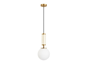 Lámpara colgante de metal «Moira» - 15 x 15 x 120 cm - Beige