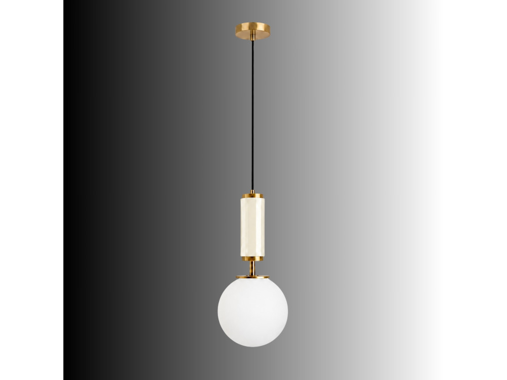 Lámpara colgante de metal «Moira» - 15 x 15 x 120 cm - Beige