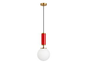 Lámpara colgante de metal «Moira» - 15 x 15 x 120 cm - Rojo