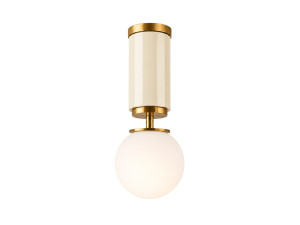 Lámpara de techo de metal «Moira» - 15 x 15 x 38 cm - Beige